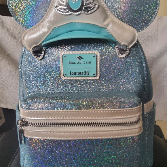 Loungefly Handbags - Disney WISH CRUISE LINER     LOUNGEFLY  backpack MATCHING EARS NWT